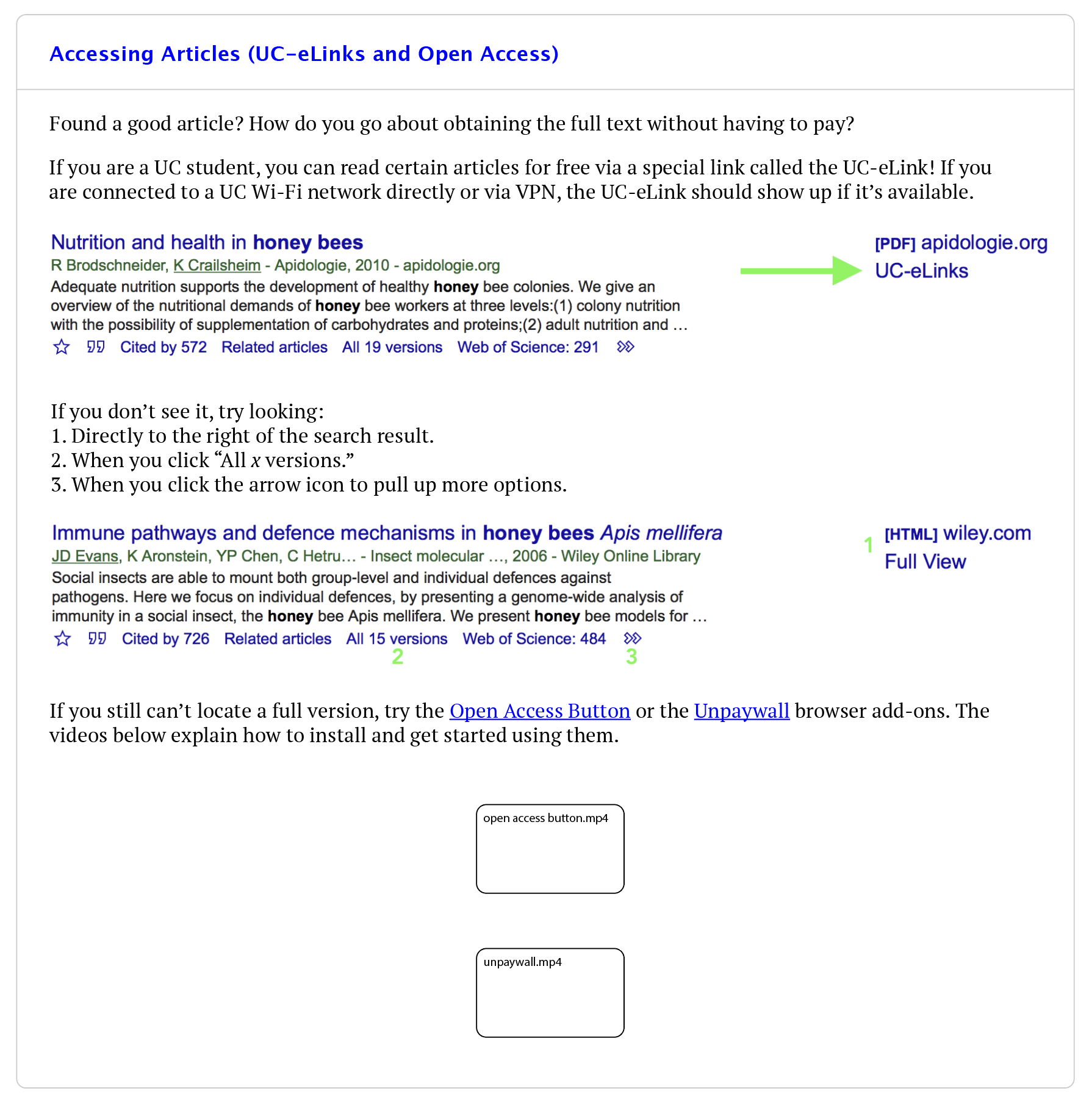 A publishable prototype for the Accessing Articles resource.