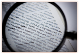 Magnifying glass.