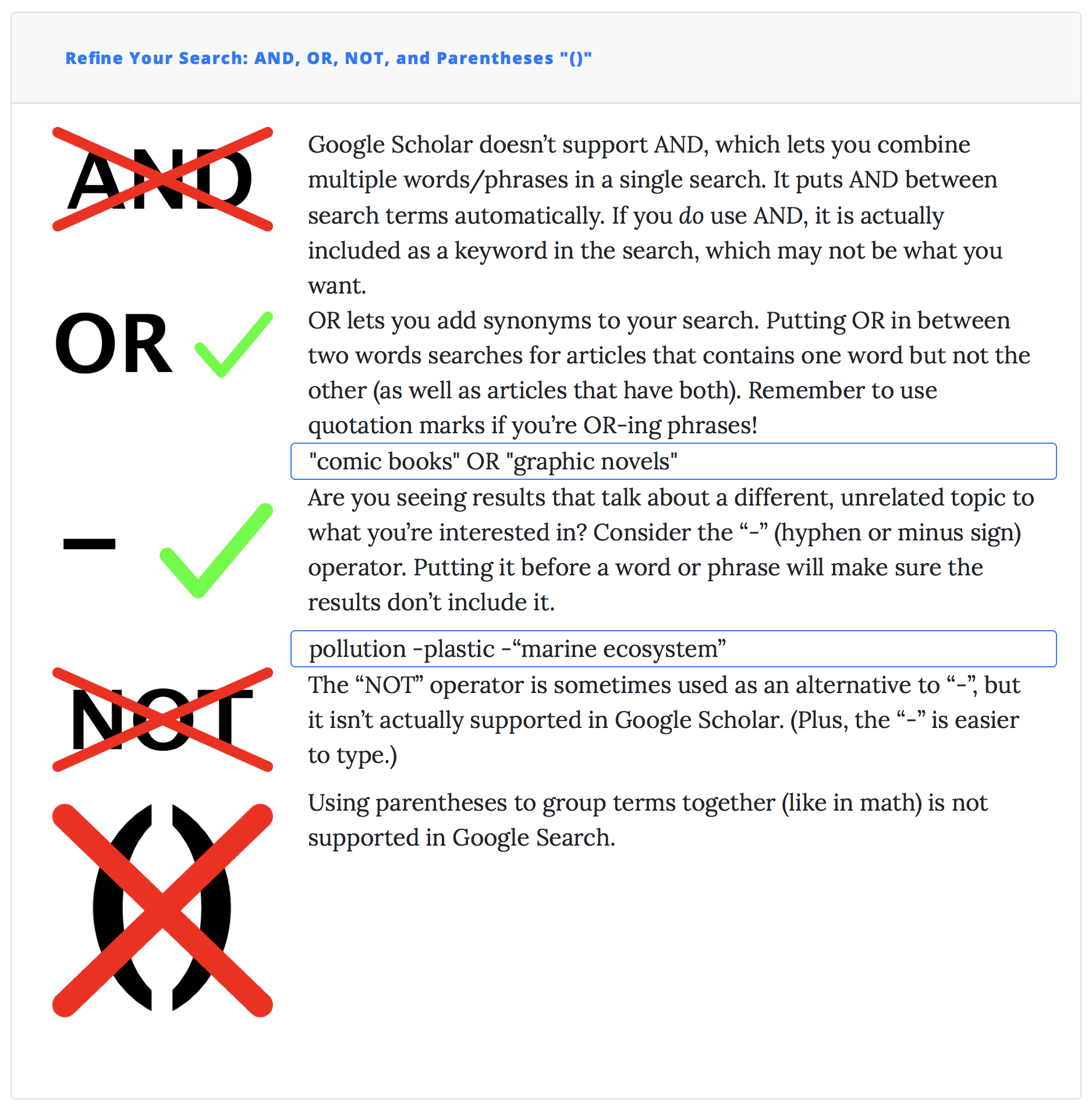 The Making Of Using Google Scholar - WI+RE