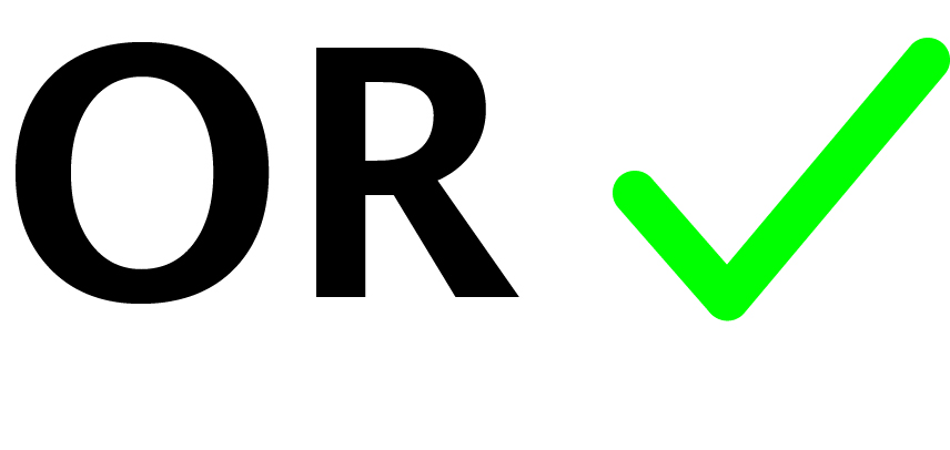 word or with green check mark