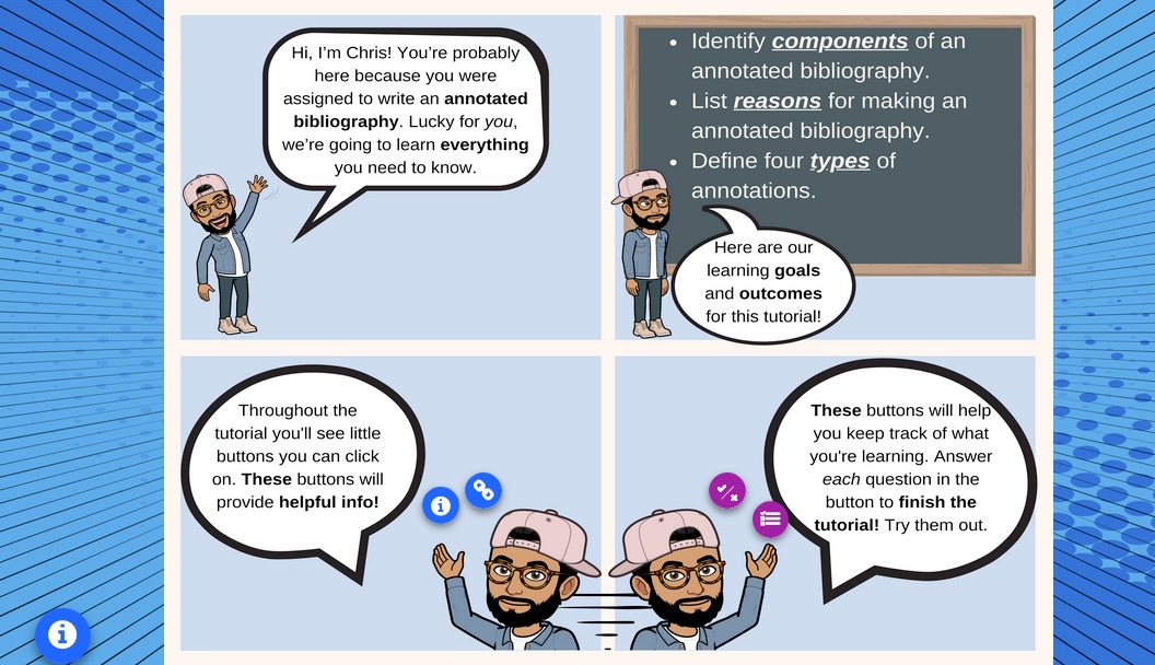 Annotated Bibliographies webcomic panel